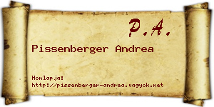 Pissenberger Andrea névjegykártya