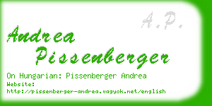 andrea pissenberger business card